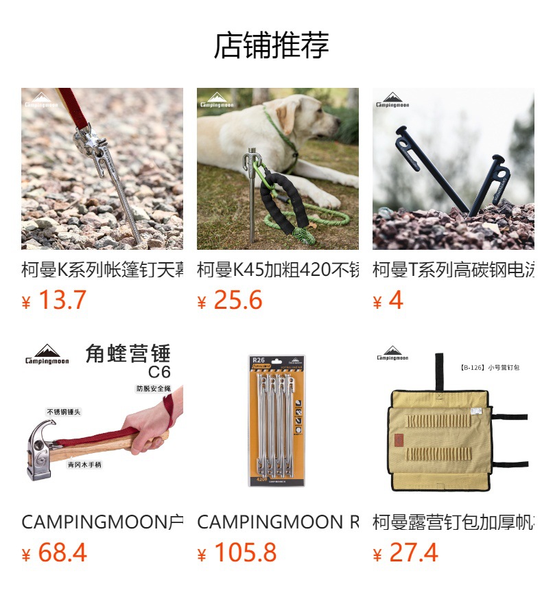 Koman 420 stainless steel ground studs, tent fixing poles, camp studs, camping canopy fixing studs, portable camping windproof pic 1