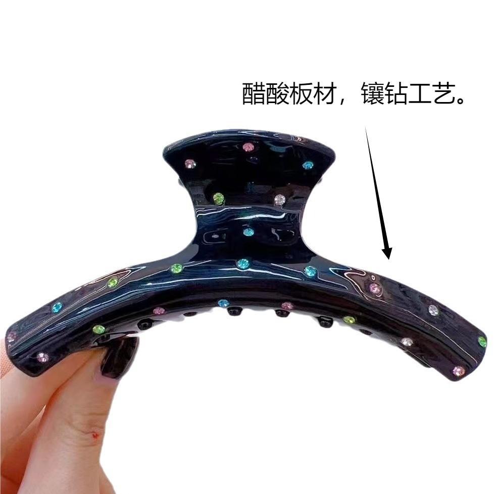 春夏新款抓夹精致镶钻鲨鱼夹发抓发夹发盘发 抓夹 高级感现货批发详情2