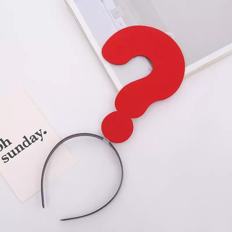 Cute, creative, funny, anti-get lost arrow-shaped headband, eye-catching question mark, exclamation, horn headband, hairpin, concert headwear pic 4