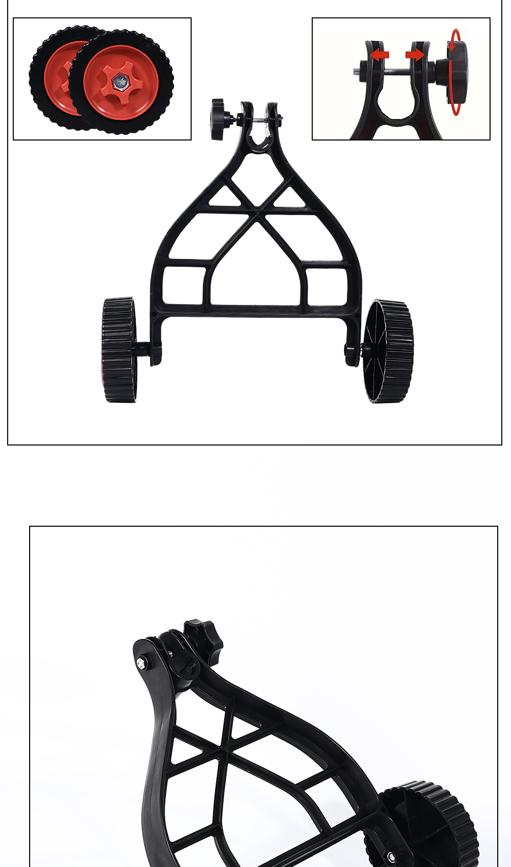 Lithium battery lawn mower bracket auxiliary wheel, lawn mower bracket auxiliary wheel, lawn mower mobile auxiliary wheel pic 4