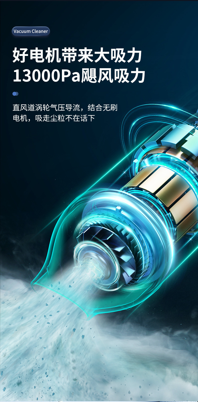 The car cordless vacuum cleaner has a strong suction power and can be used for both handheld and household purposes in the car pic 5