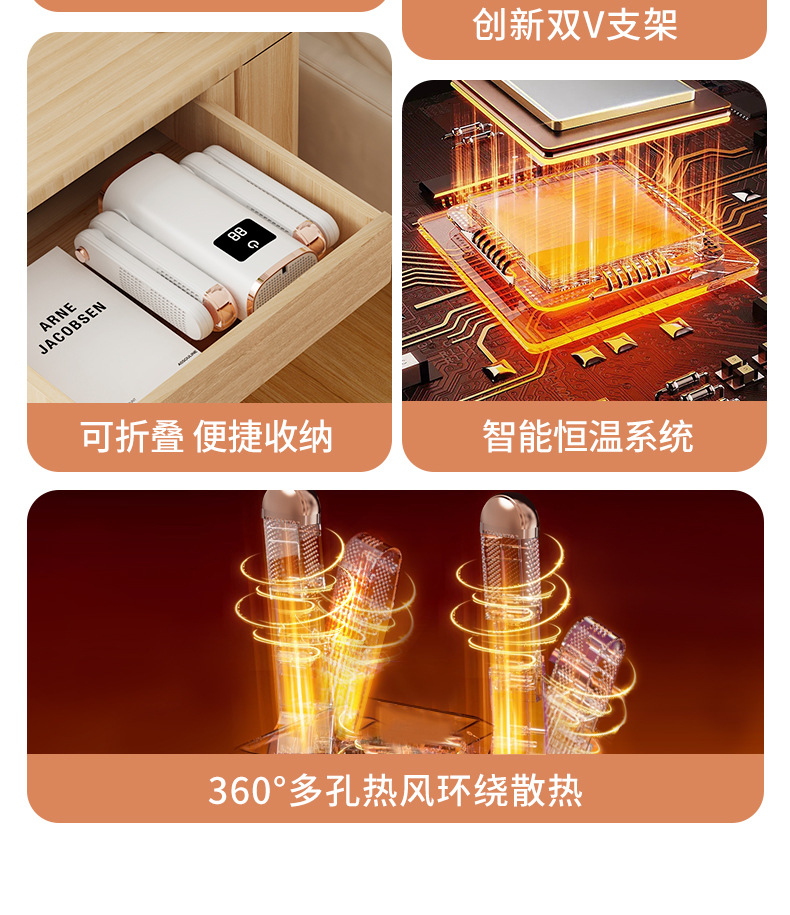 Cross-border foreign trade electric shoe dryer, shoe dryer, deodorizing and sterilizing, folding shoe dryer, household shoe dryer, shoe drying machine new model P52 pic 7