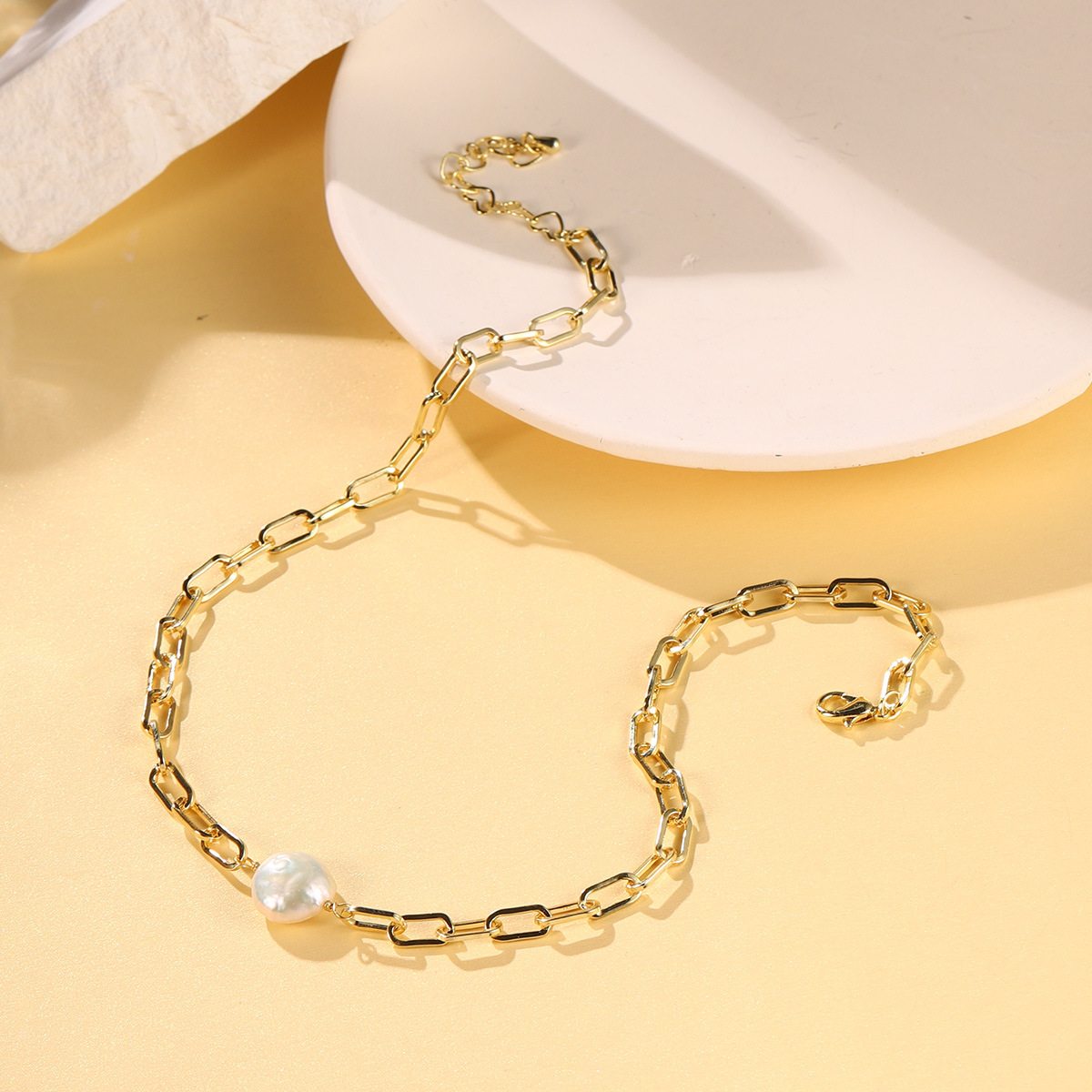 新款ins小众设计多彩串珠高级感简约项链天然珍珠时尚多巴胺颈链详情40