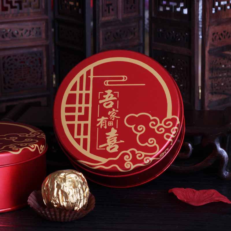 婚庆喜糖盒子批发心形糖盒圆筒马口铁结婚糖盒喜糖盒正方形礼详情4