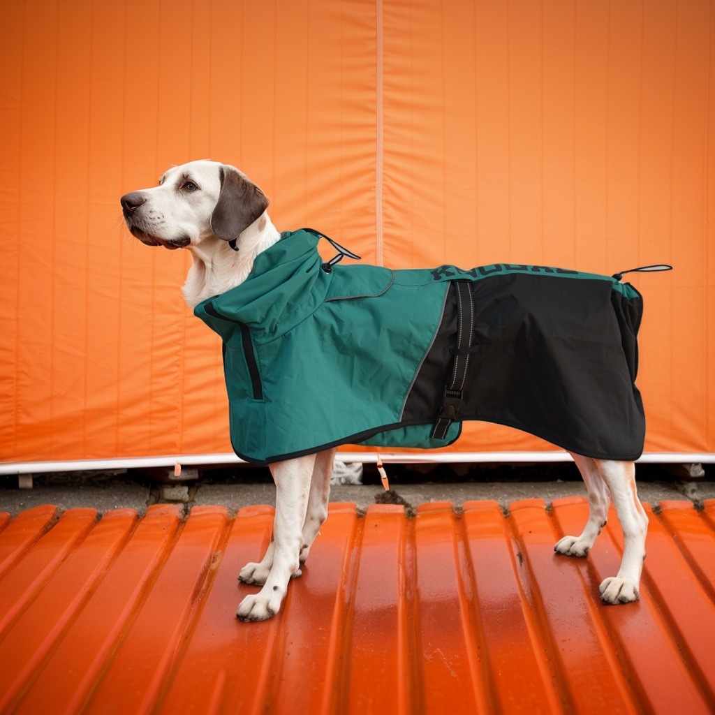 Pet clothing, pet windbreaker, double-layer waterproof and windproof outer layer, warm and extended neck cap, dog windbreaker pic 4