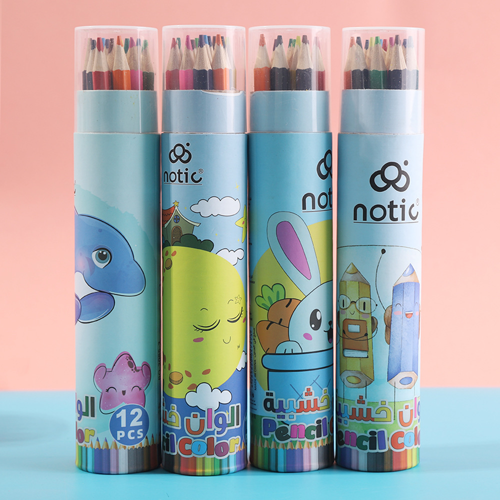 奔贝儿24色水溶性彩色学生专用铅笔绘画美术涂鸦彩色铅笔彩铅套装详情8