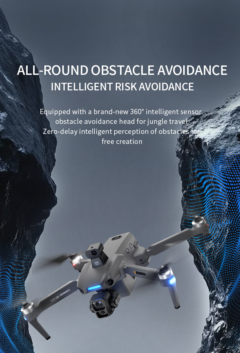 The latest S880 professional unmanned aerial vehicle, equipped with a large screen control for long-distance 12-kilometer video transmission and a 3-axis gimbal, Pengyi P7Max pic 9