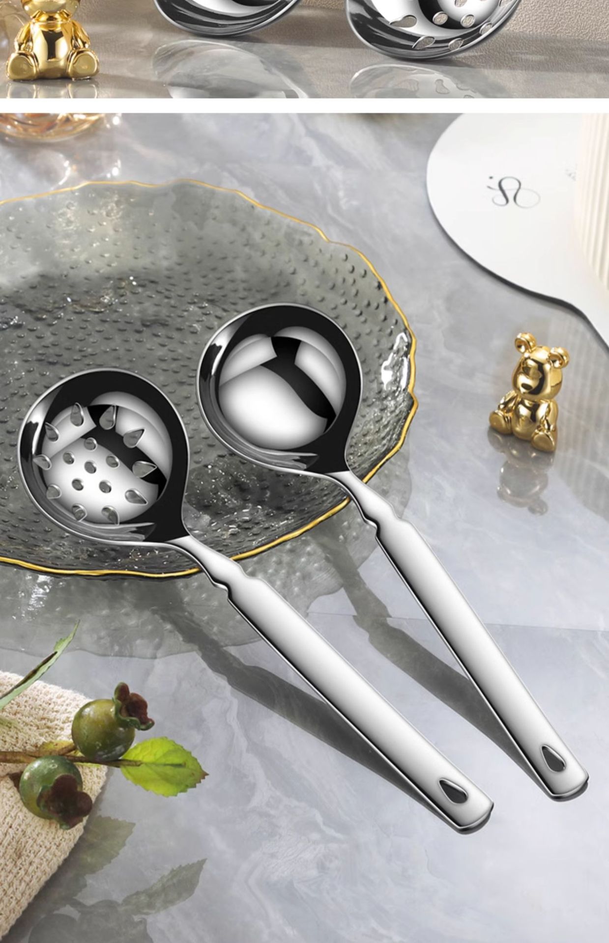 316不锈钢汤勺厨房家用大号防烫喝汤商用长柄防滑加深大勺子漏勺详情12
