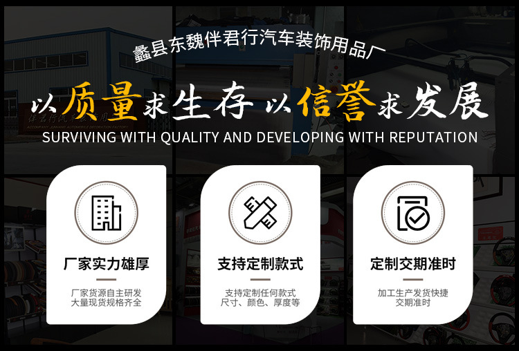 新款亮条方向盘套汽车装饰用品外贸跨境一件代发四季通用商务把套详情1