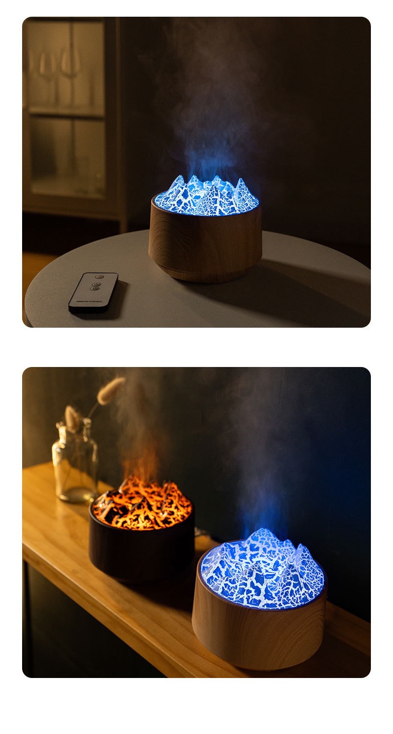 New small flame aroma diffuser, desktop silent air humidifier, super thick fog volume ambient light aroma diffuser wholesale pic 17