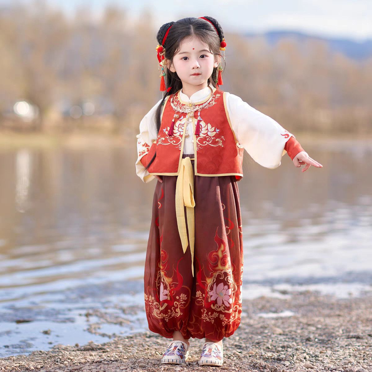 国潮儿童汉服服装中国套装国潮女童春装中式服男童详情8