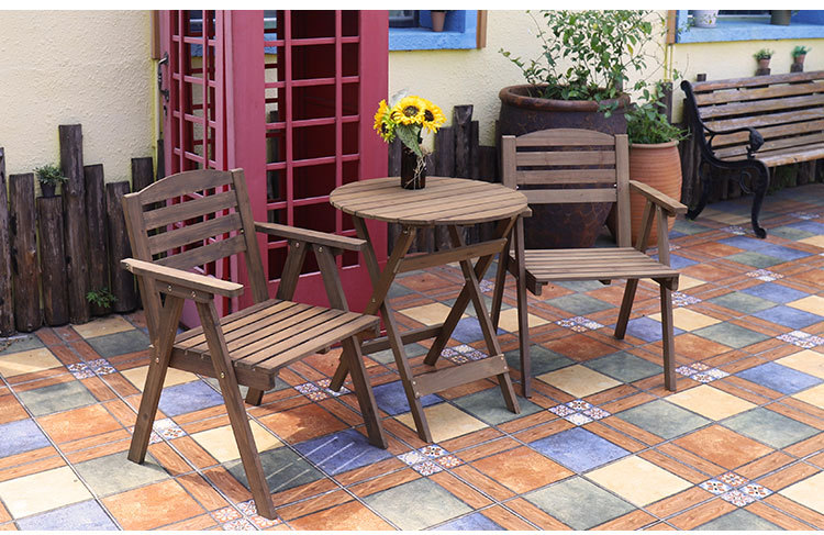 包邮实木可折叠桌靠背椅组合便携家用户外阳台简易小茶几方圆餐桌详情21