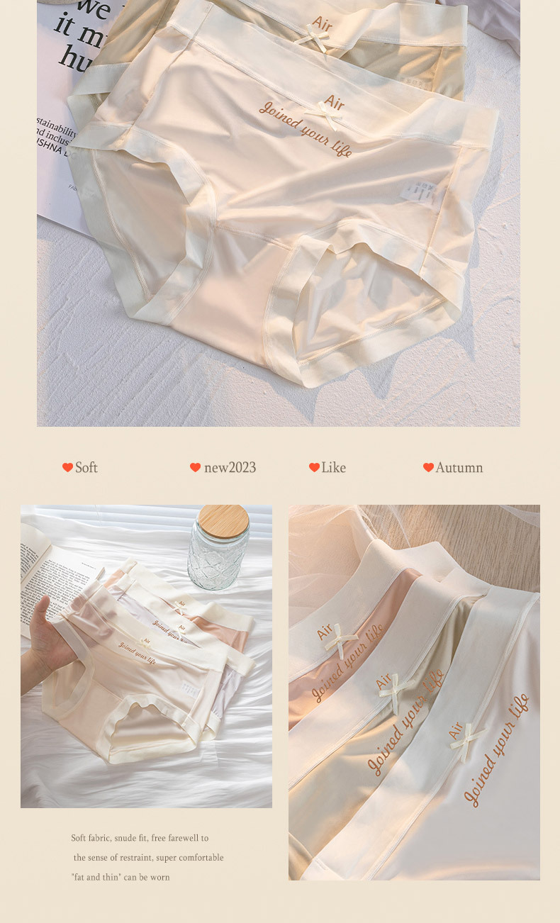 内裤女士纯棉抗菌裆大码胖mm夏季薄款面膜裤中腰无痕冰丝三角短裤详情16