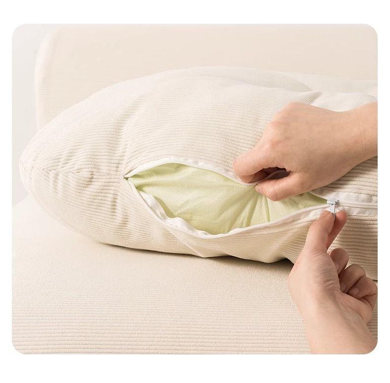 Single sofa, mochi sofa bed, small living room, folding, disassembly and washing, tatami dual-purpose, cream tofu blocks, lazy person pic 7