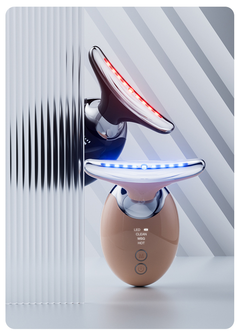 新款七色美颈仪淡化颈纹温热导入仪ems微电流脸部提拉紧致美容仪详情15