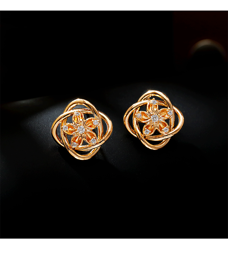 Hyacinth temperamento moda simple pendientes ajardinado delicado incrustado zirconia commuter múltiples orejeras diseño de nicho sentido orejeras para mujeres pic 2
