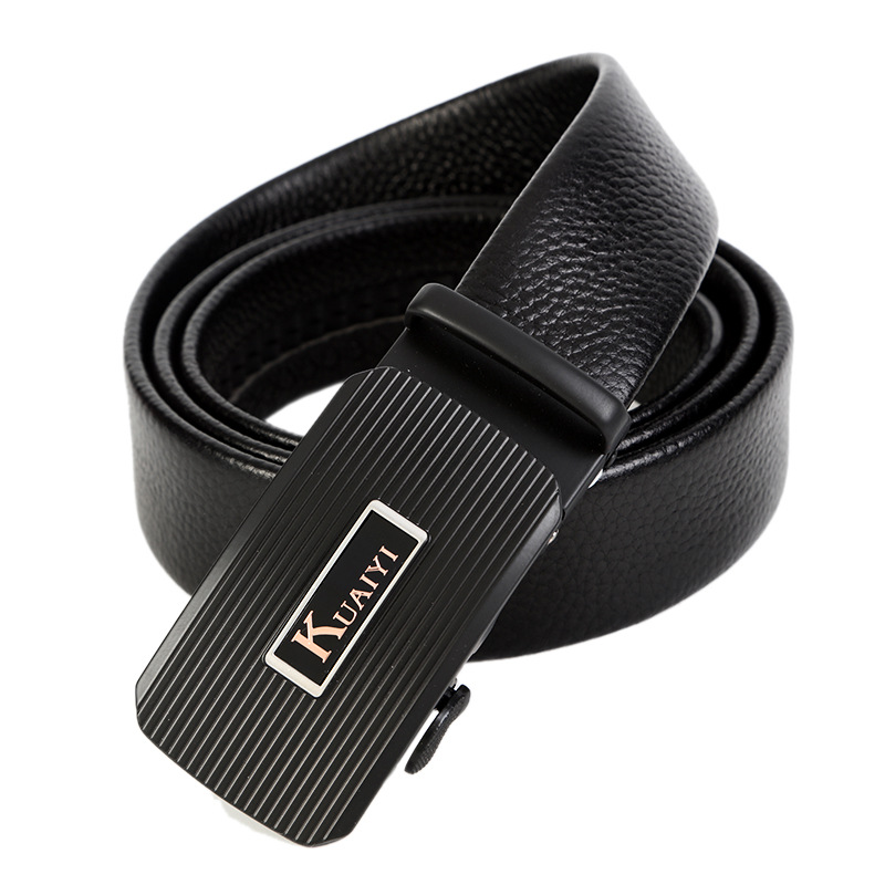 男士腰带自动扣耐用超迁青年商务休闲皮带超市特卖自主品牌裤带男详情5