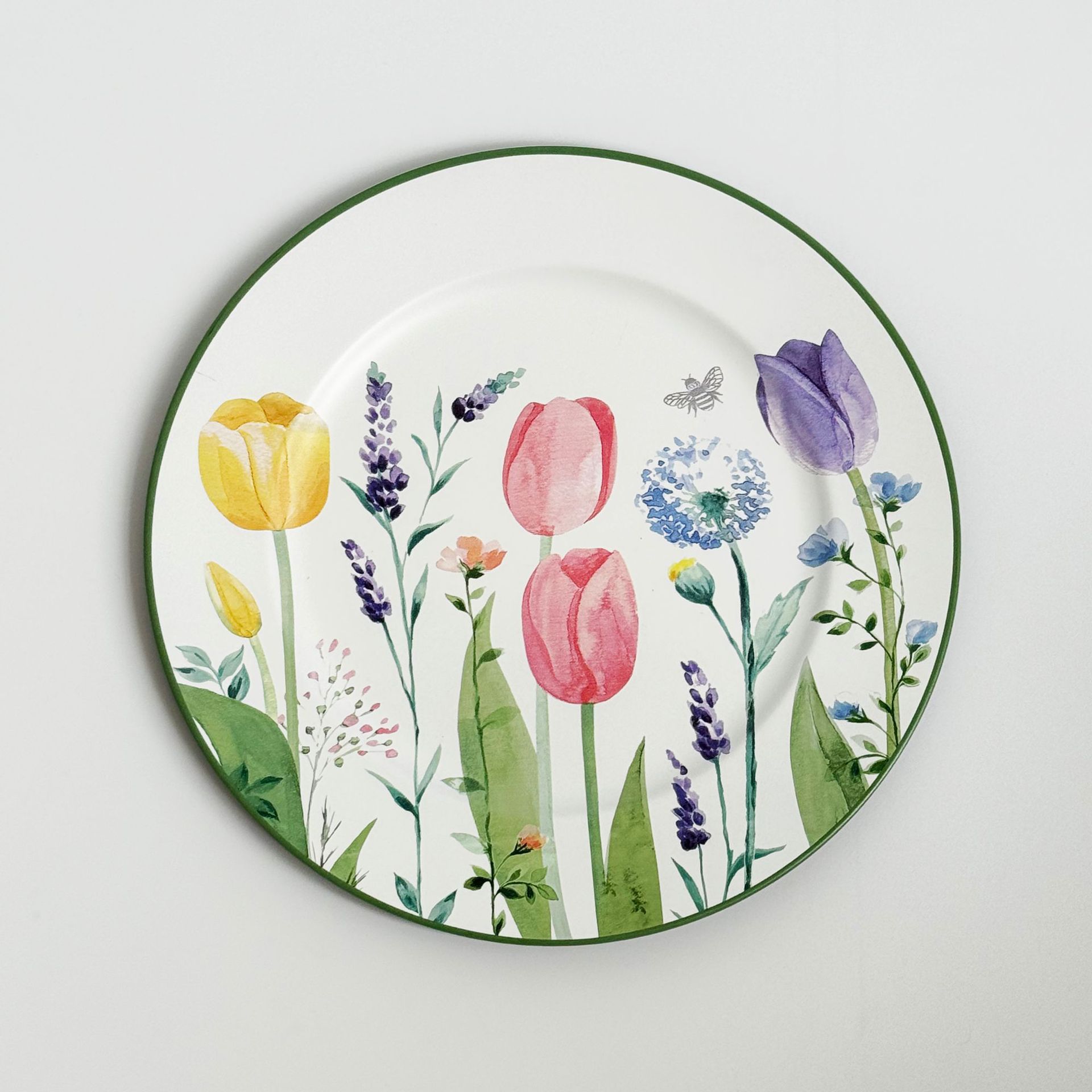 跨镜外贸chargerplates花园花朵系列装饰盘婚礼酒店晚宴派对使用详情7