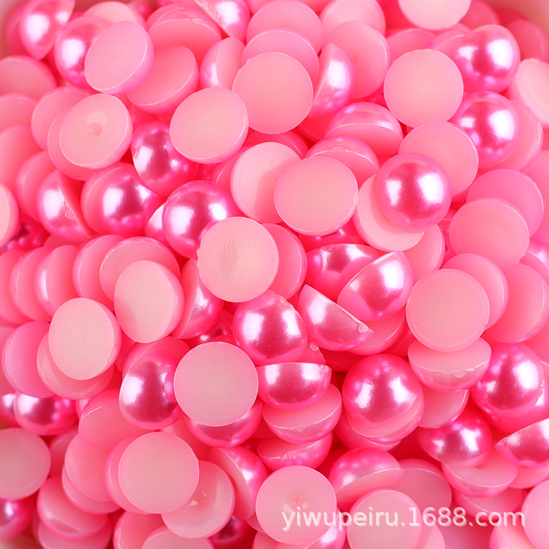Semi-circular pearl flat bottom half-sided abs imitation pearl nail art, pearl shoes, clothing accessories diy cream glue phone case material pic 17