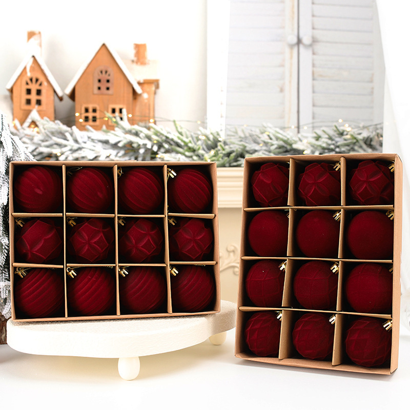 Christmas decorations: Christmas balls, plush Christmas balls, Christmas decorative balls, Christmas tree hanging balls, multiple colors available, factory direct sales pic 6