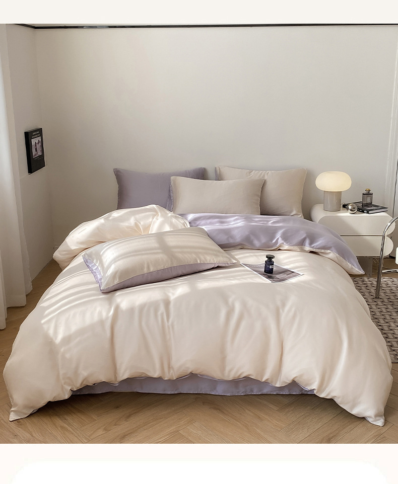 2025夏季纯色冰丝四件套a类凉感床单被套宿舍三件套南通床上用品4详情15