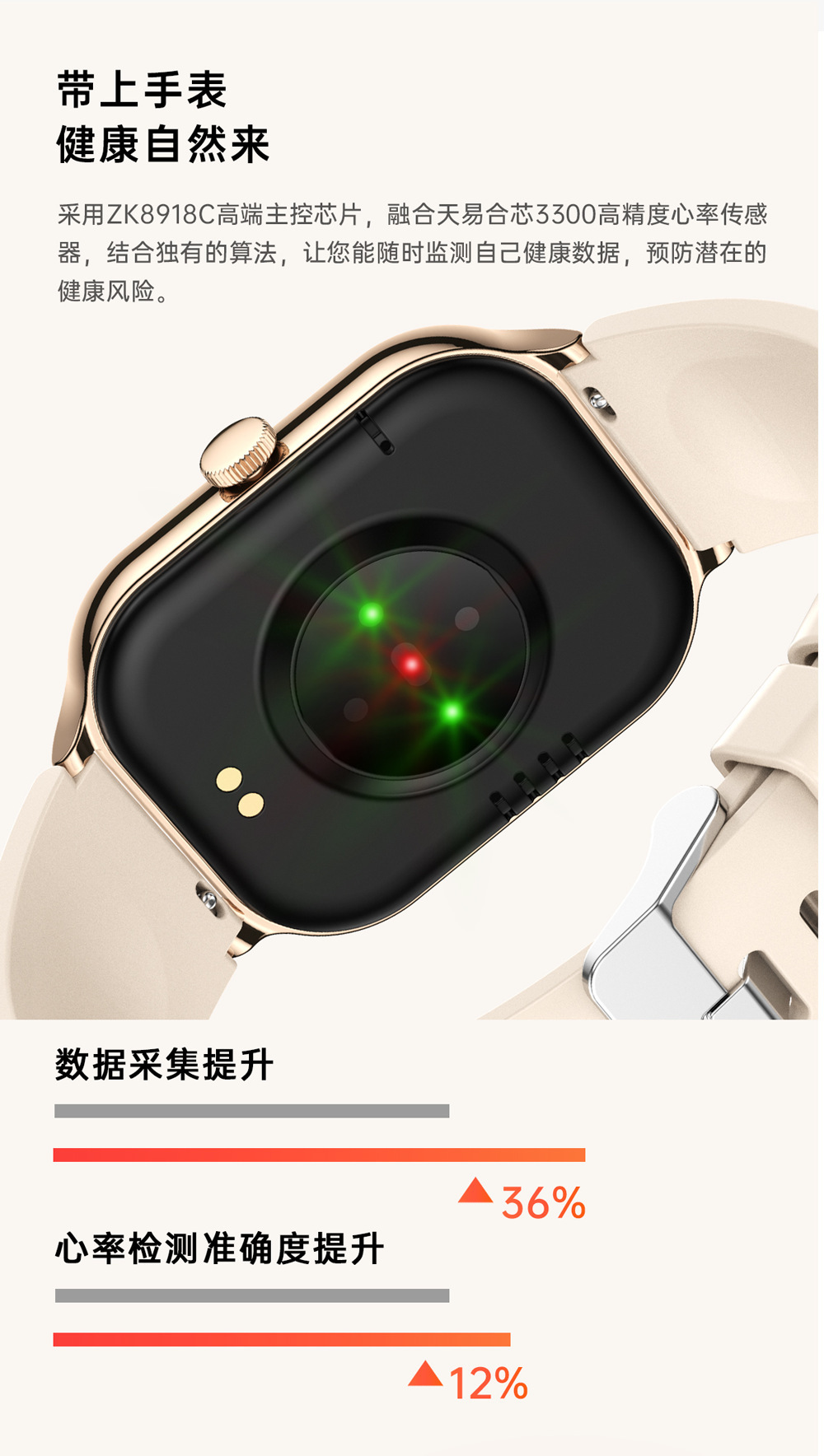 智能手表2023新款Z49心率血氧健康监测手环户外运动 防水手表详情11