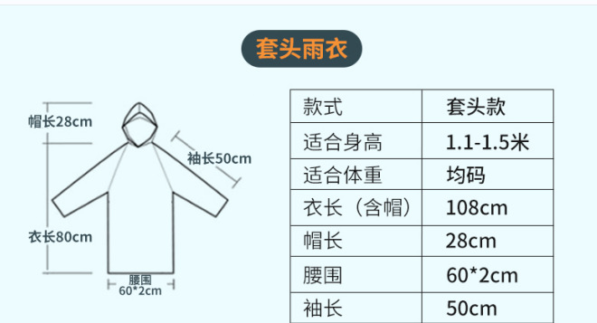 一次性雨衣长款全身户外旅游儿童成人大人便携防暴雨卡片雨衣加厚详情18