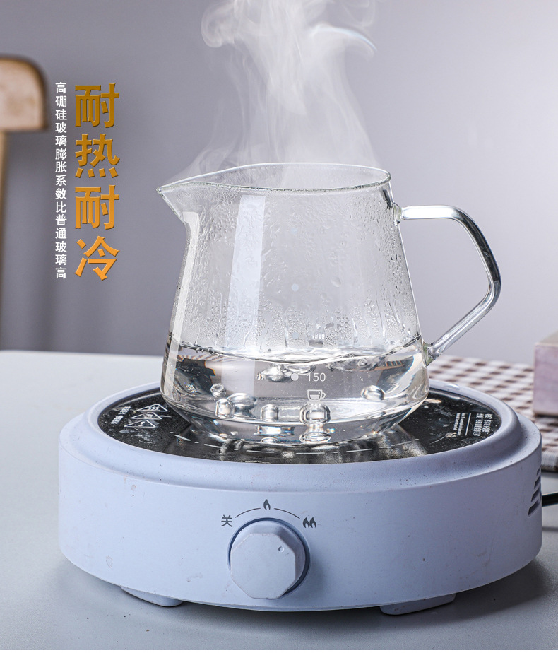 Wholesale glass hand-brewed coffee pot sets, coffee filter cups, sharing POTS, coffee brewing POTS, and coffee utensils can be printed with loge pic 3