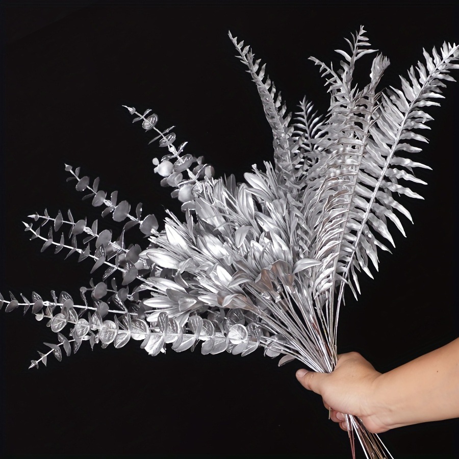 仿真发财果红果浆果银杏叶金色年宵花尤加利diy插花装饰摄影道具详情10