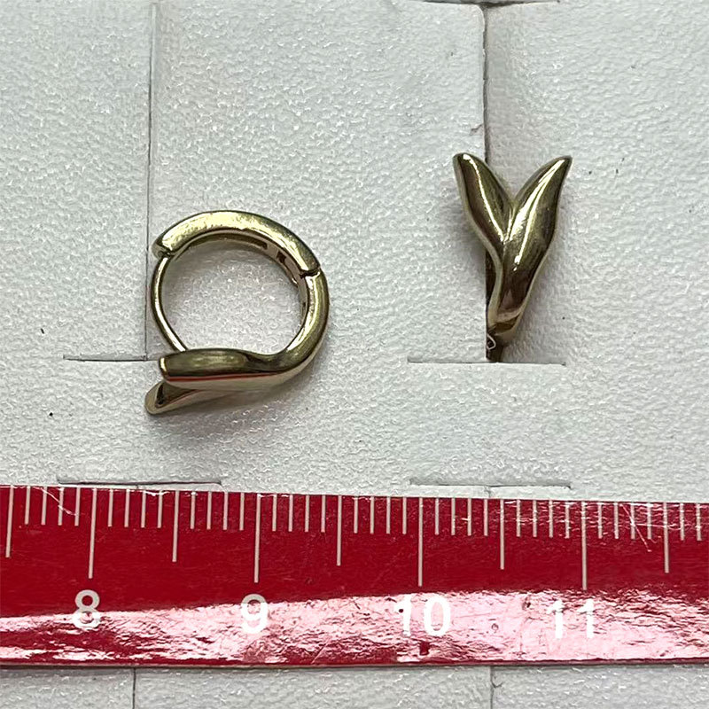 Cross-border bestsellers, Instagram-style earrings, versatile, simple and fashionable, golden earrings, round gold-plated earrings pic 4