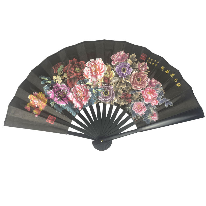 厂家直销新款8寸梵高的印象派风景画国潮风扇子地摊热卖扇子批发详情10