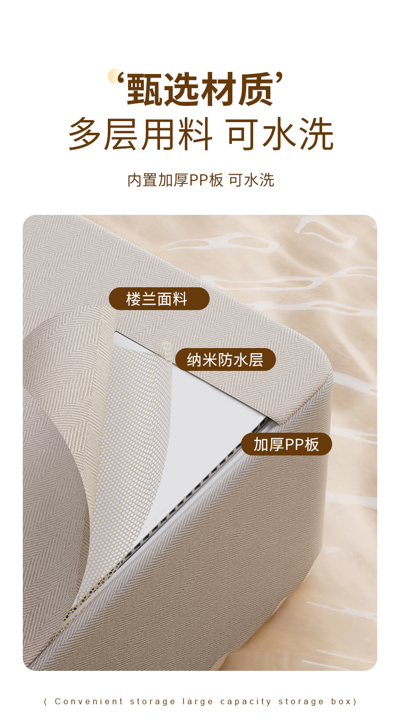 抽屉式高级感衣柜收纳盒家用折叠水洗内衣裤子整理篮日用百货防尘置物筐详情4