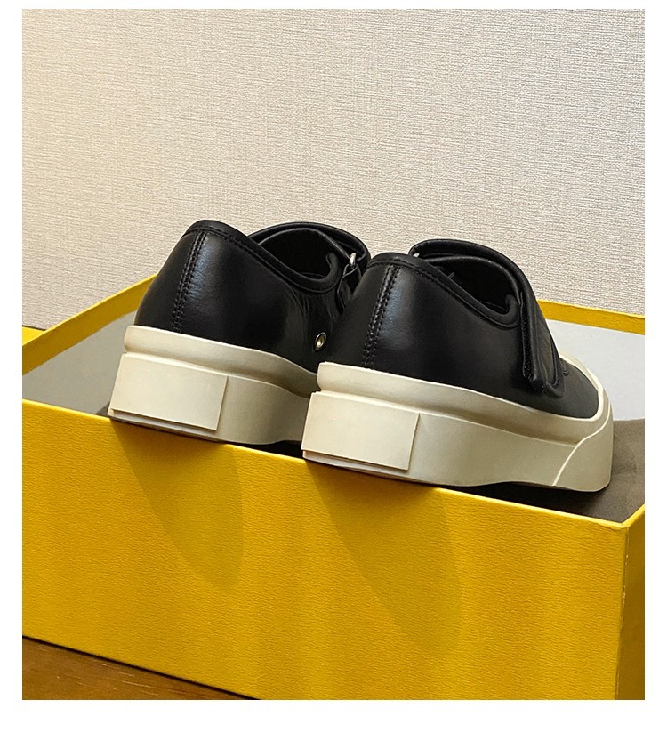 赵露思同款法式丑萌mona玛丽珍鞋2023年复古厚底小白鞋大头单鞋详情7