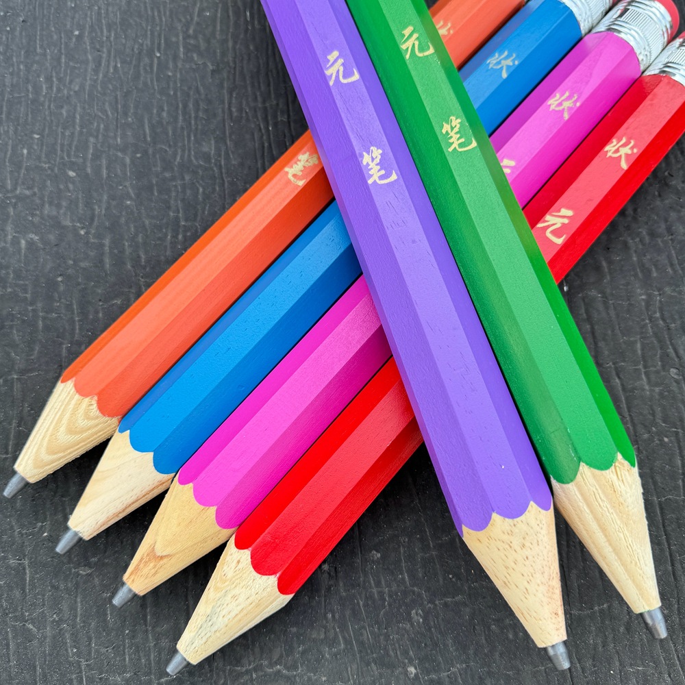 解压超大号状元笔木制大号铅笔彩色油漆八角大铅笔创意个性文创笔详情3