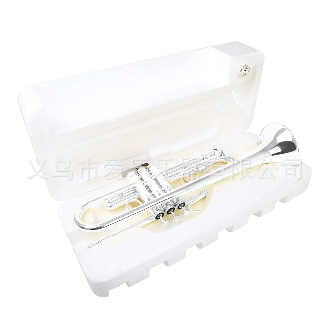 Wholesale of SLADE standard Bb brass trumpet foam box for children and students to perform three-tone trumpets pic 6