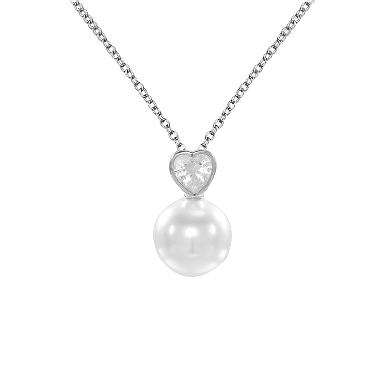 S925 All-silver Edison pearl pendant necklace, a versatile and high-end gift for women, simple and versatile, small and clear pic 11