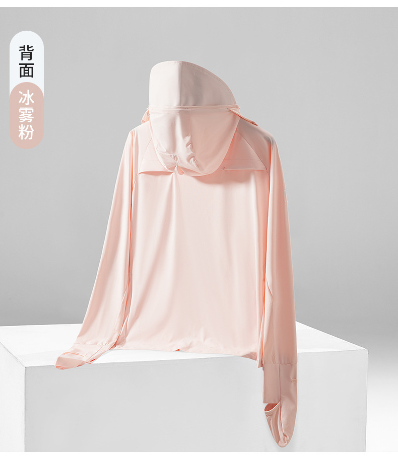 指尖防晒衣女upf50+紫外线凉感情侣透气遮阳中长款夏季户外防晒服详情22