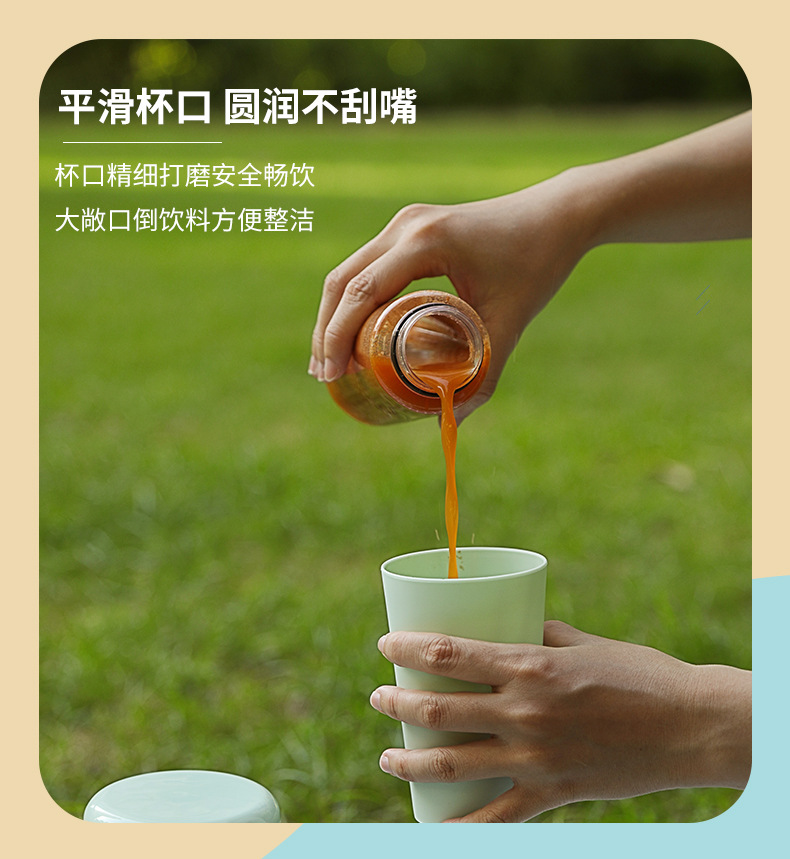 环保水杯6件套杯子颜值家用漱口杯塑料洗漱杯刷牙杯简约创意定制详情2