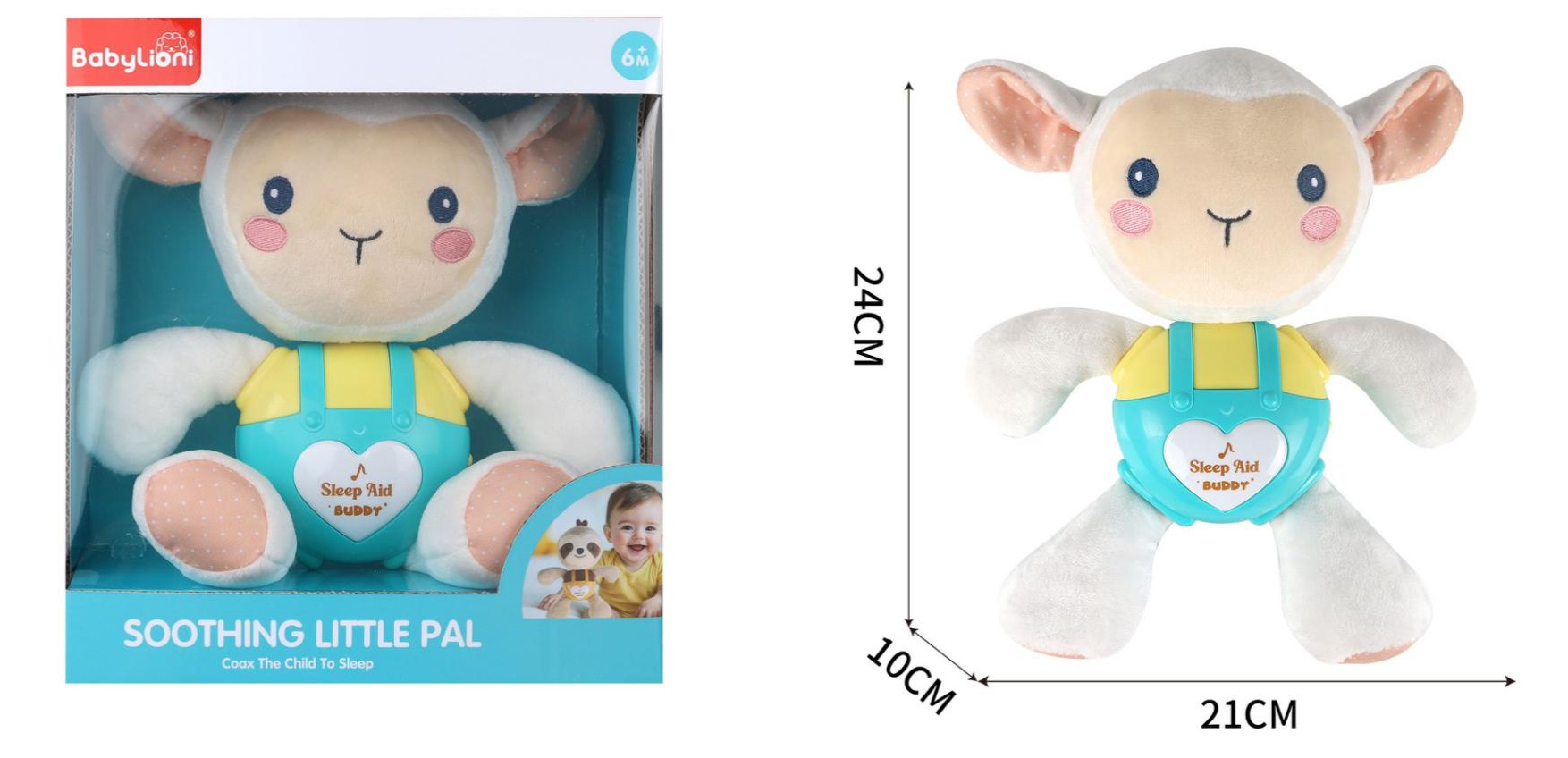 Cross-border infant and toddler audio-visual shaking music soothing doll educational early education plush fabric doll gift mascot pic 8