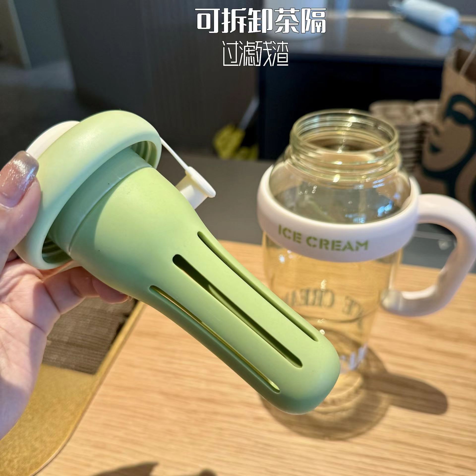 夏季高颜值女生巨无霸肚肚水壶奶茶吨吨桶可爱吸管大容量塑料水杯详情6