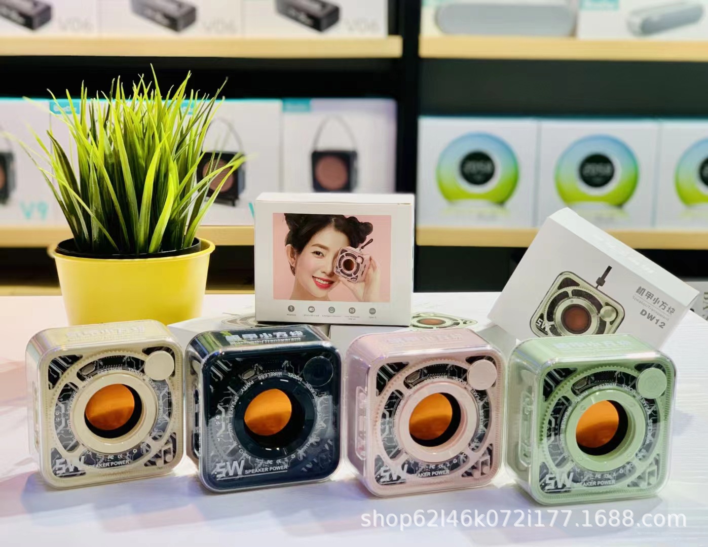New transparent mecha small steel cannon Bluetooth speaker, outdoor home portable card-inserting subwoofer mini audio system pic 19