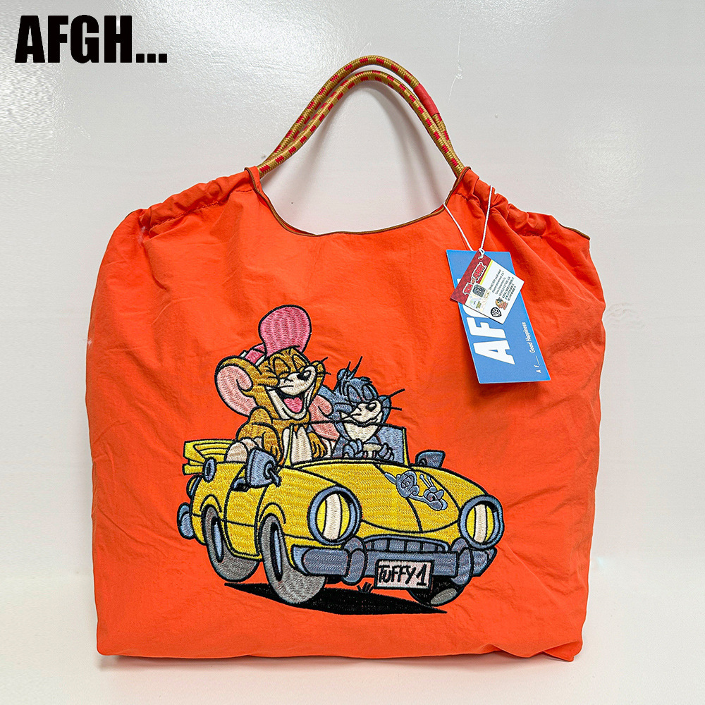 AFGH Warner officially authorized TomJerry embroidered shopping bag handbag, high-end car cat pic 8