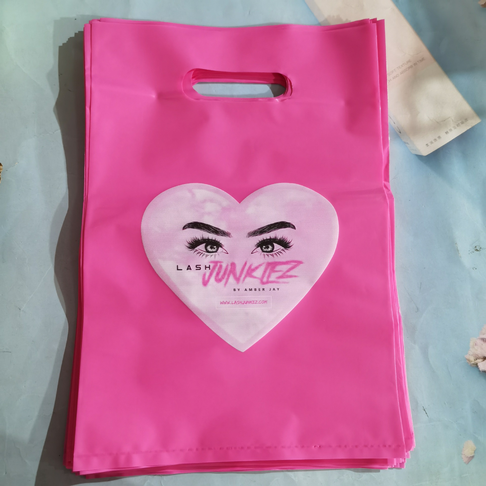 塑料袋定制印刷礼品塑料袋购物袋广告平口手提袋服装手机店包装袋详情9