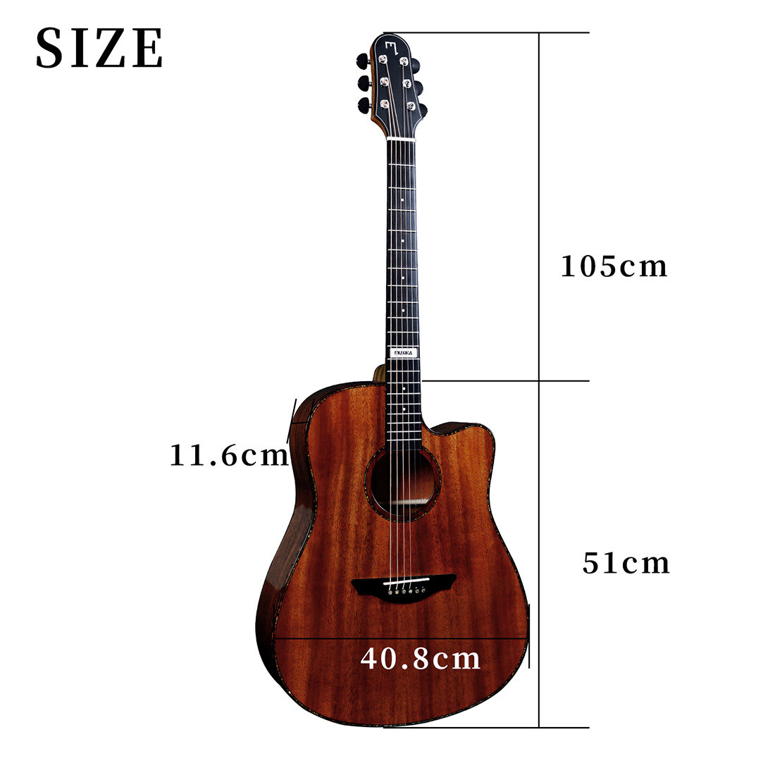 41-inch African mahogany folk single-board guitar, mahogany folk guitar, 41-inch guitar instrument wholesale pic 1