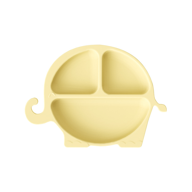 Mother and baby silicone compartments suction cup plates, cartoon dinosaur one-piece baby and toddler separation complementary food tableware Heguo pic 7