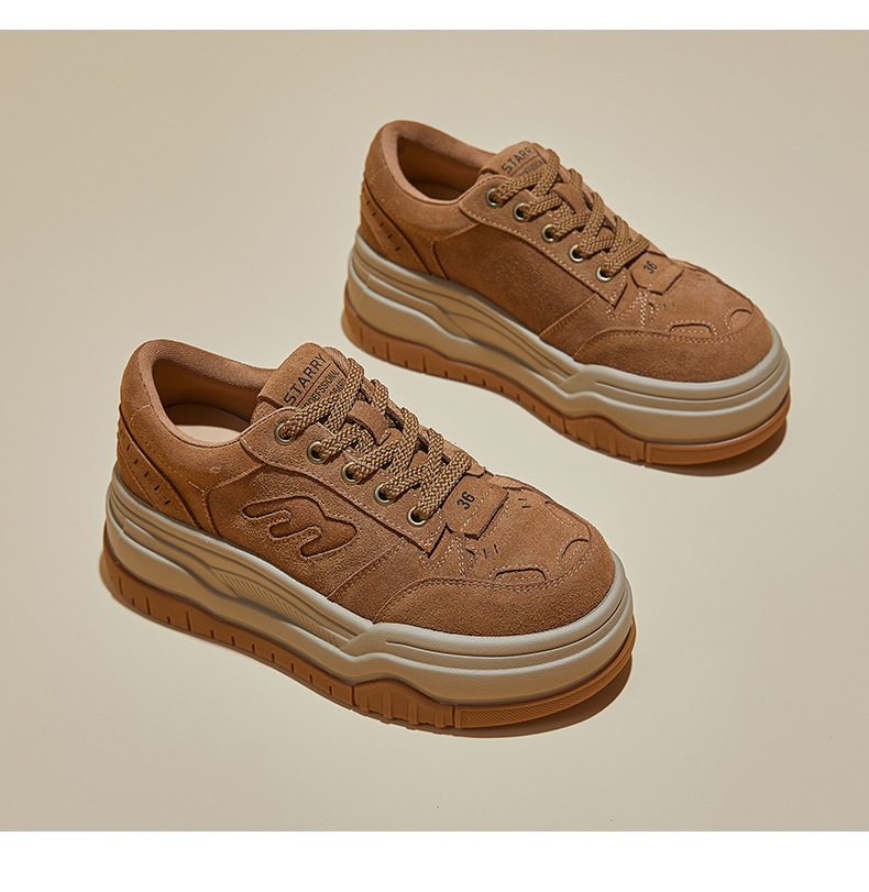 The new thick-soled height-increasing shoes for women with a light luxury and high-end feel in spring 2026, featuring a top layer of cowhide pic 27