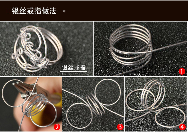 S999 flat silver wire round rectangular pure silver cloisonne enamel inlaid special DIY jewelry, pure silver wood silver wire pic 9