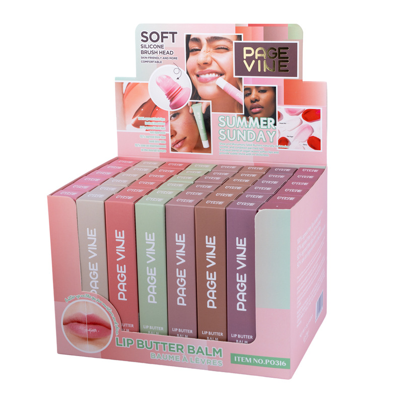 外贸PAGE VINE有色多肽唇彩唇蜜水光唇釉丰唇油保湿滋润唇膏跨境详情12
