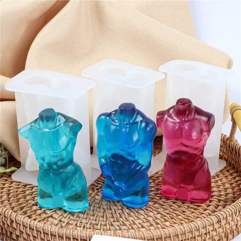 Zhonghui 3D Silicone Candle Molds for Men and Women DIY crystal Resin Scented Plaster Resin human body ornaments pic 2