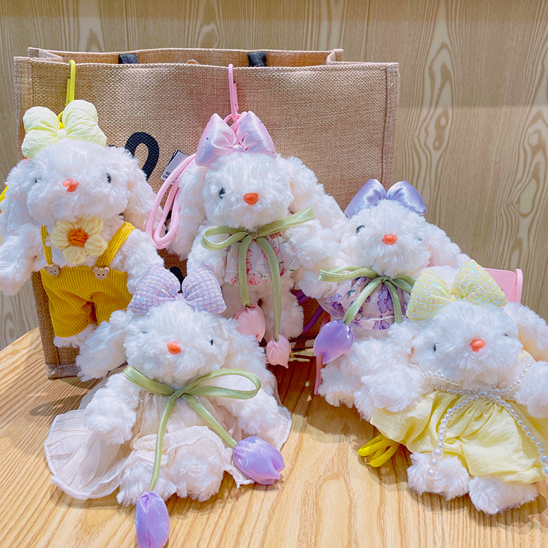 Wholesale of new flip-flop rabbit bag pendants, cartoon plush cute dolls, keychains, pendants and small gifts pic 9